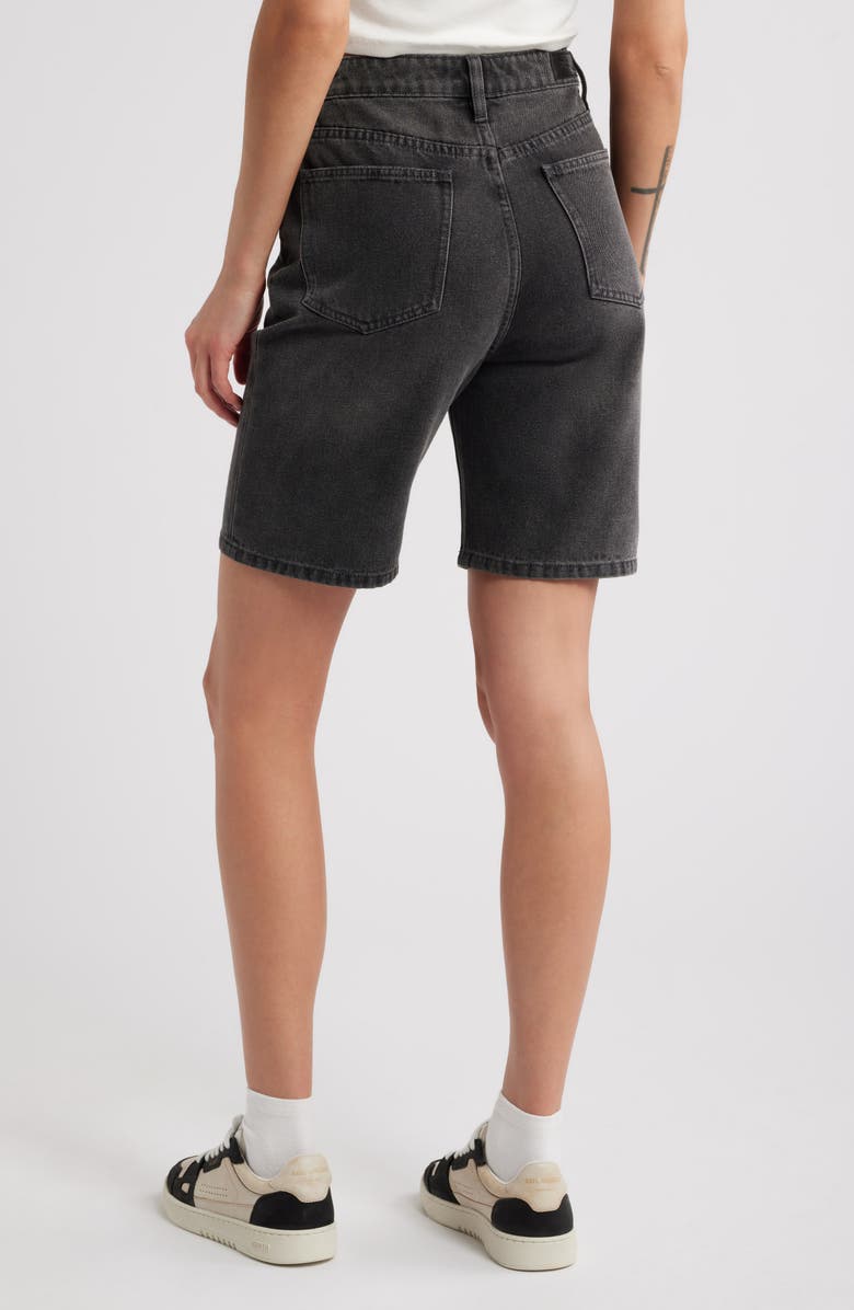 PTCL Leia High Waist Denim Bermuda Shorts, Alternate, color, Grey Wash