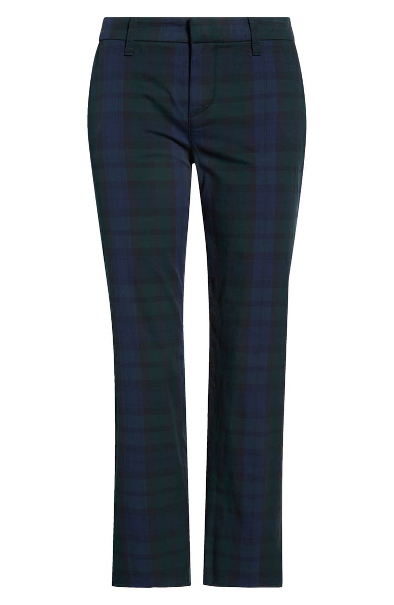 Frank & Eileen Wicklow Crop Chinos, Alternate, color, Black Watch Plaid