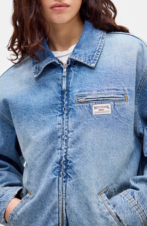 Bdg Urban Outfitters Luca Zip-up Denim Jacket In Light Vintage