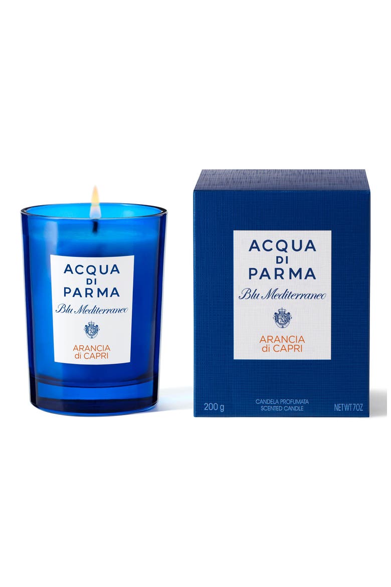 Blu Mediterrano Arancia di Capri Scented Candle, Alternate, color, BLUE