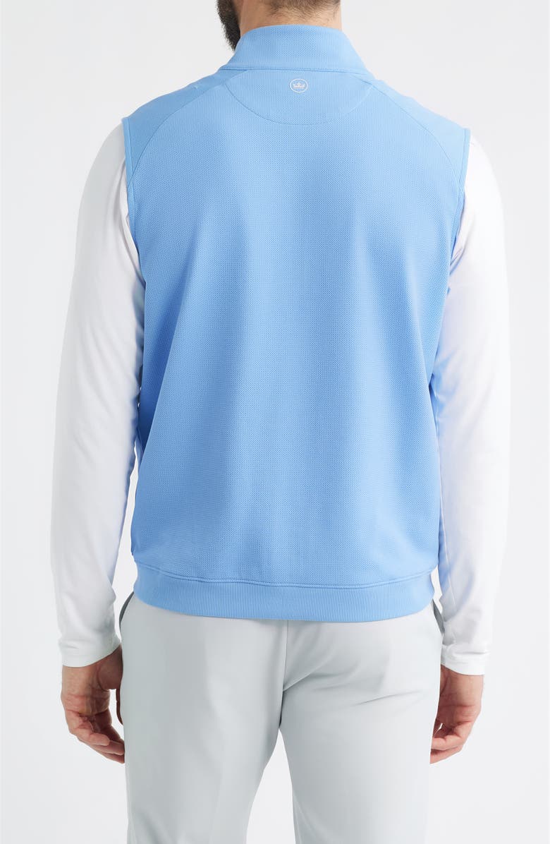 Peter Millar Cradle Piqué Performance Full Zip Vest, Alternate, color, Bluebird