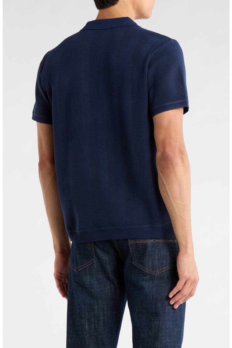 Webrews Johnny Collar Knit Polo, Alternate, color, NAVY MIX
