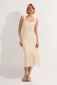 Karen Millen Square Neck Knitted Flippy Dress