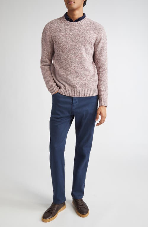 Eleventy Wool Crewneck Sweater In Pink