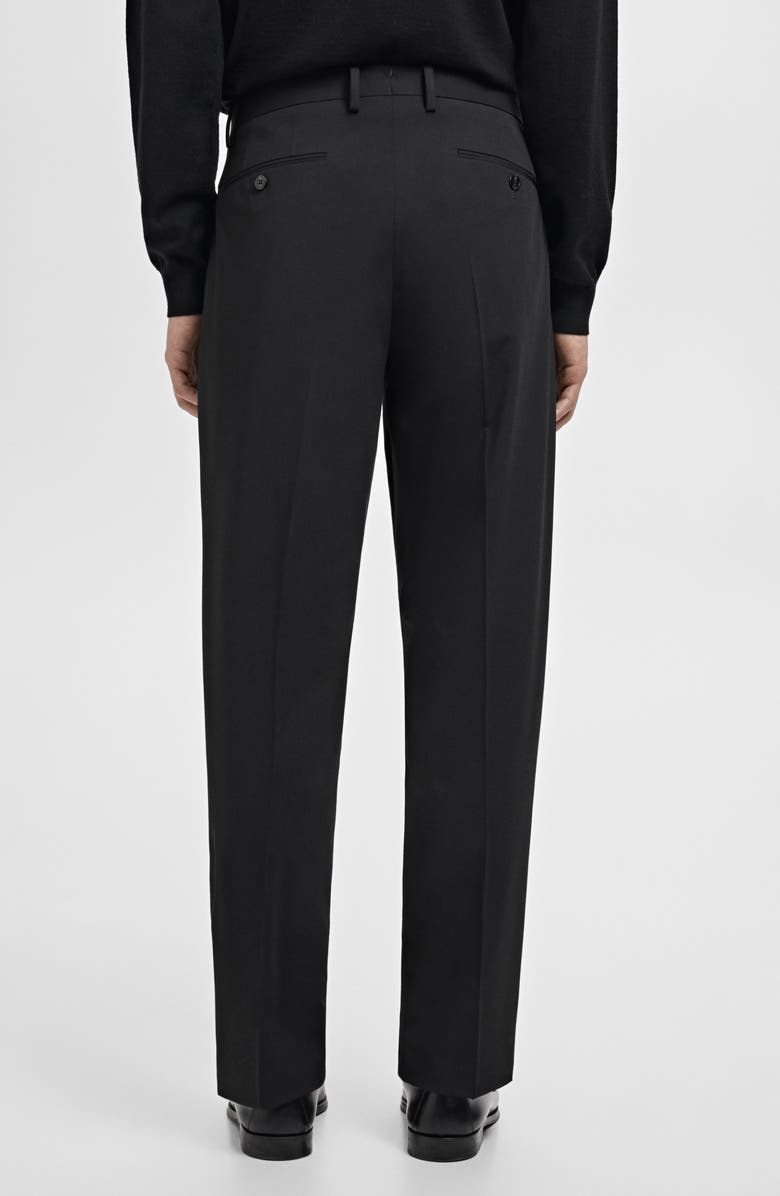 MANGO London Regular Fit Dress Pants, Alternate, color, Black