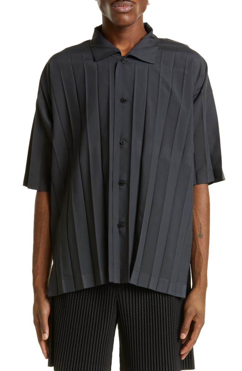 Homme Plissé Issey Miyake Edge Pleated Lightweight Shirt, Main, color,