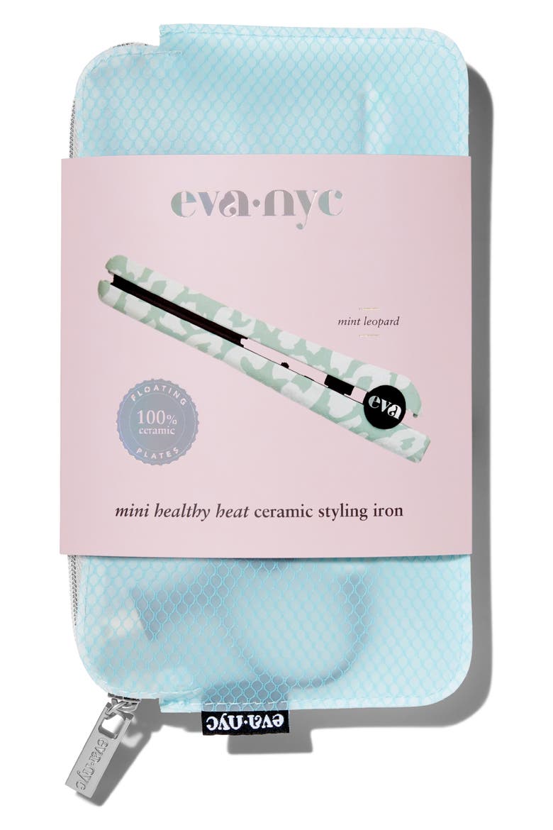 Mini Healthy Heat Ceramic Styling Iron, Alternate, color, MINT LEOPARD