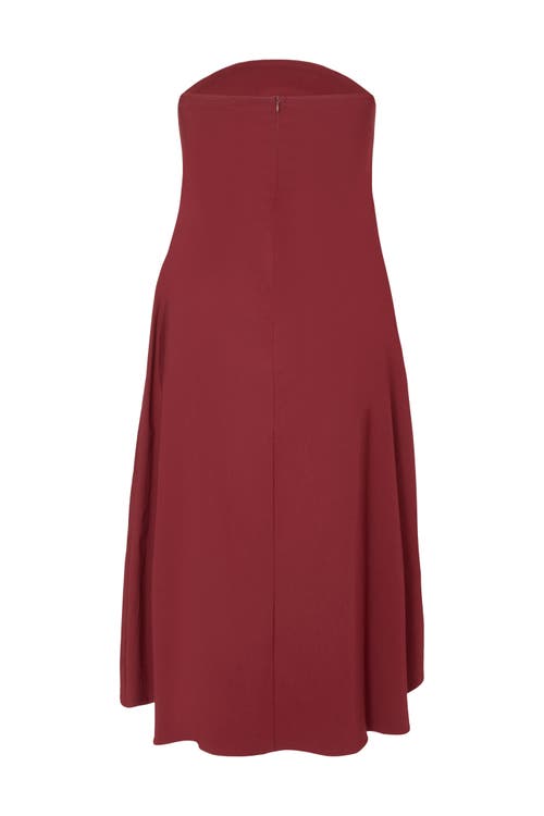 Quiz Plus Size Crepe Bandeau Midi Dress In Purple