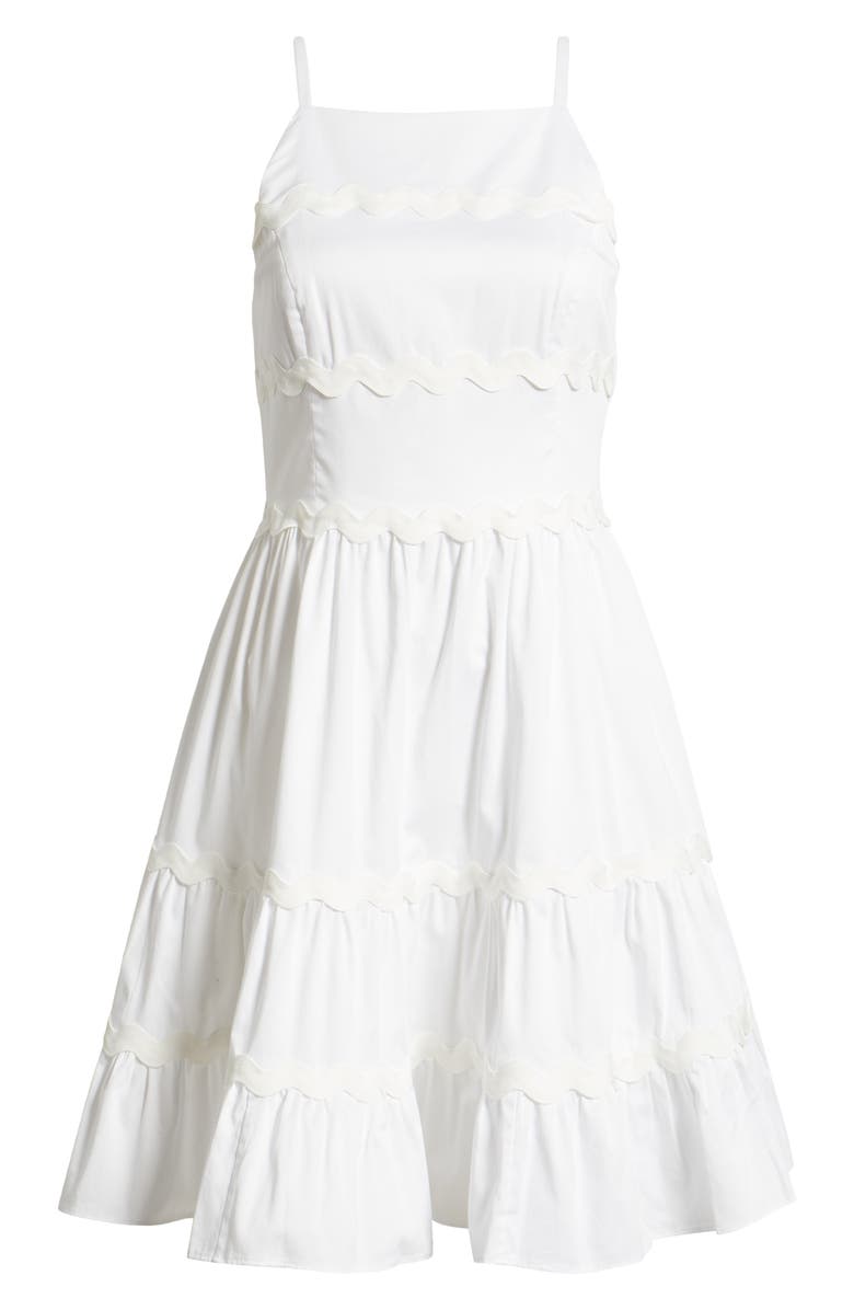 Lilly Pulitzer<sup>®</sup> Angelynn Rickrack Fit & Flare Dress, Alternate, color, Resort White