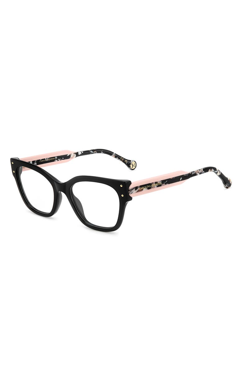 Carolina Herrera 53mm Square Reading Glasses, Alternate, color, 