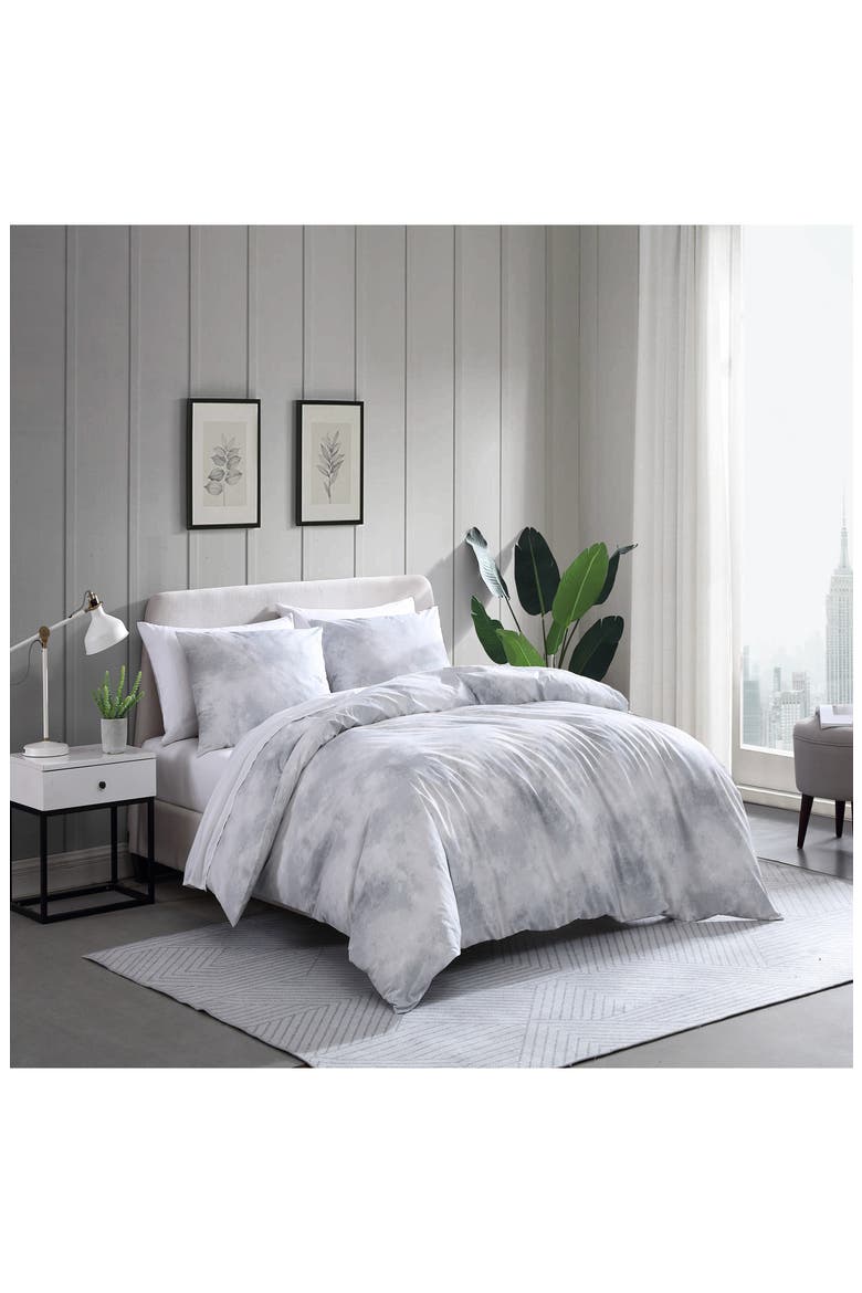 Koto Clouds Cotton Duvet Cover Set, Alternate, color, GREY