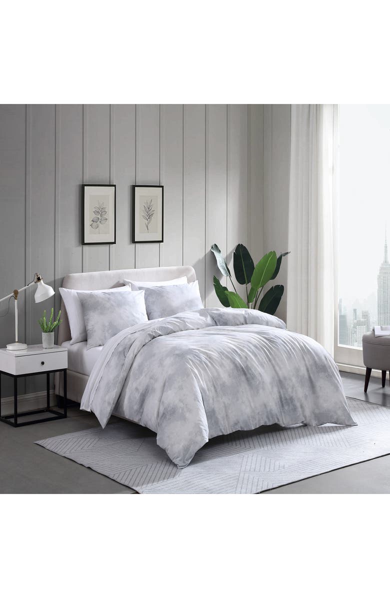 CITY SCENE Koto Clouds Cotton Duvet Cover Set, Alternate, color, Grey