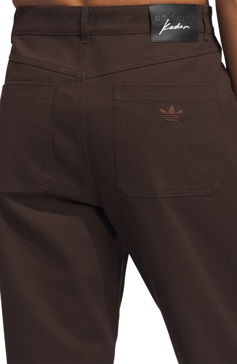 adidas Kader Cotton Twill Pants, Alternate, color, Dark Brown