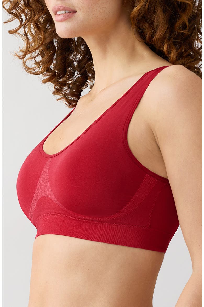 B-Smooth® Seamless Bralette, Alternate, color, REGINA RED