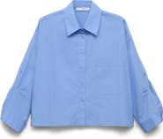 MANGO Oversize Button-Up Shirt