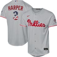 Nike Youth Nike Bryce Harper Gray Philadelphia Phillies USA 250 Fourth of July Road Replica Jersey