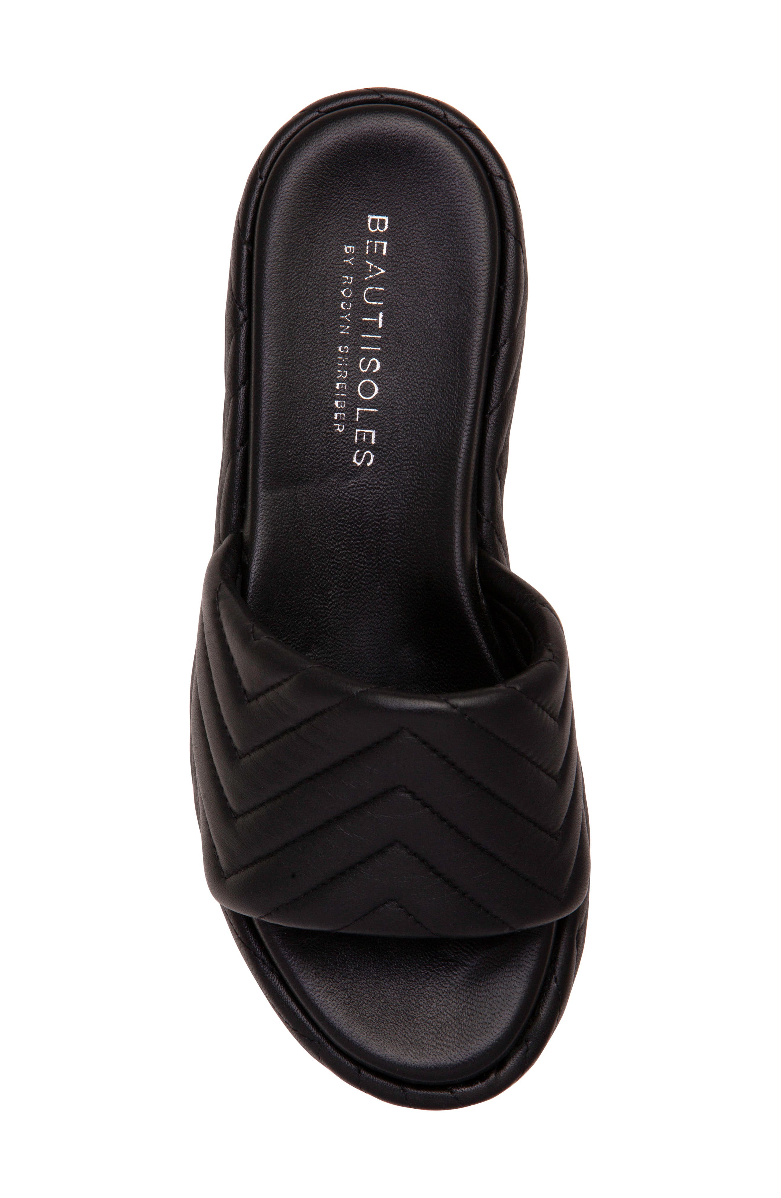 BEAUTIISOLES Deedee Platform Slide Sandal, Alternate, color, Black
