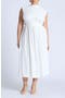 Mock Neck Poplin Maxi Dress