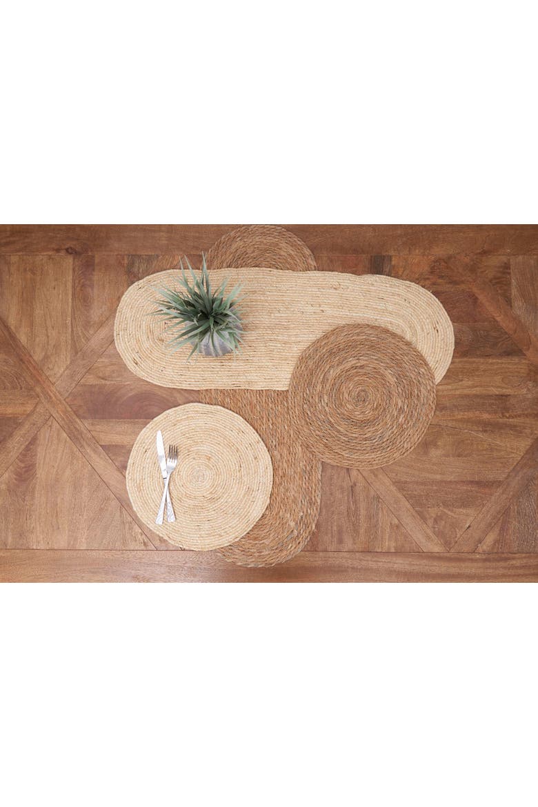 Midnight Seagrass Table Runner 13" x 36", Alternate, color, Beige