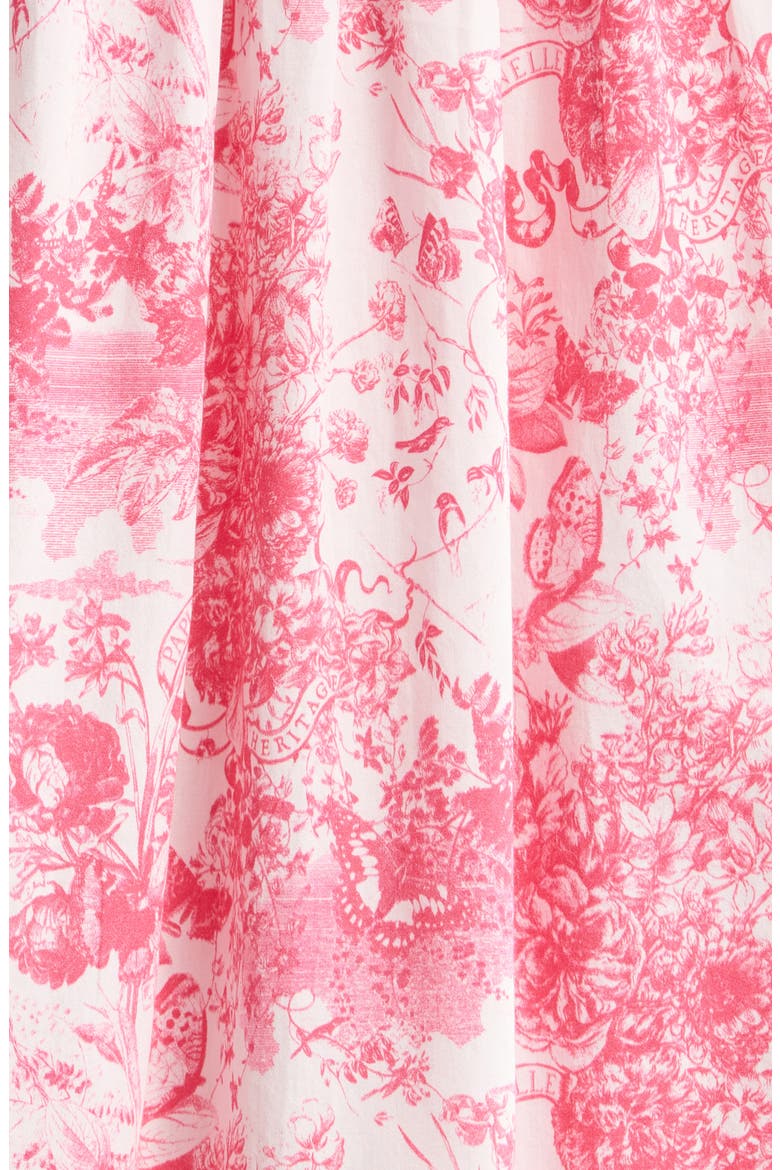 Toile de Jouy Caftan Nightgown, Alternate, color, PINK LEMONADE