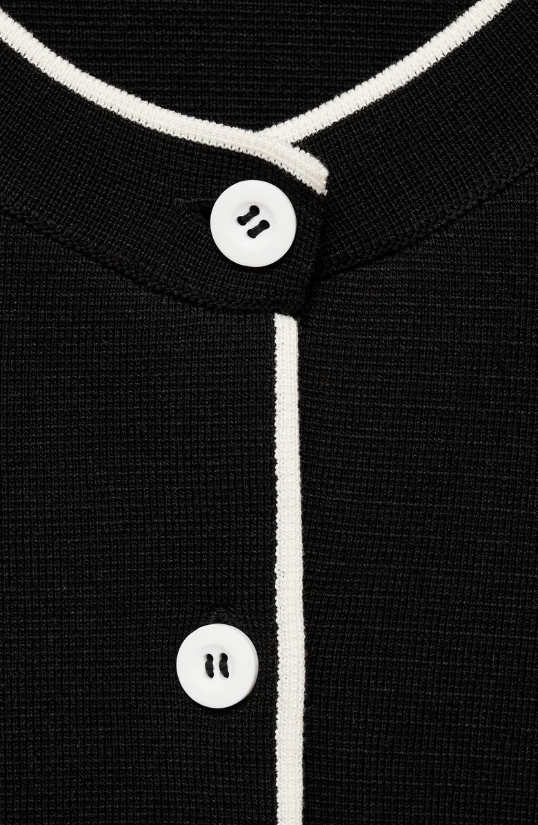 MANGO Contrast Trim Cardigan, Alternate, color, 