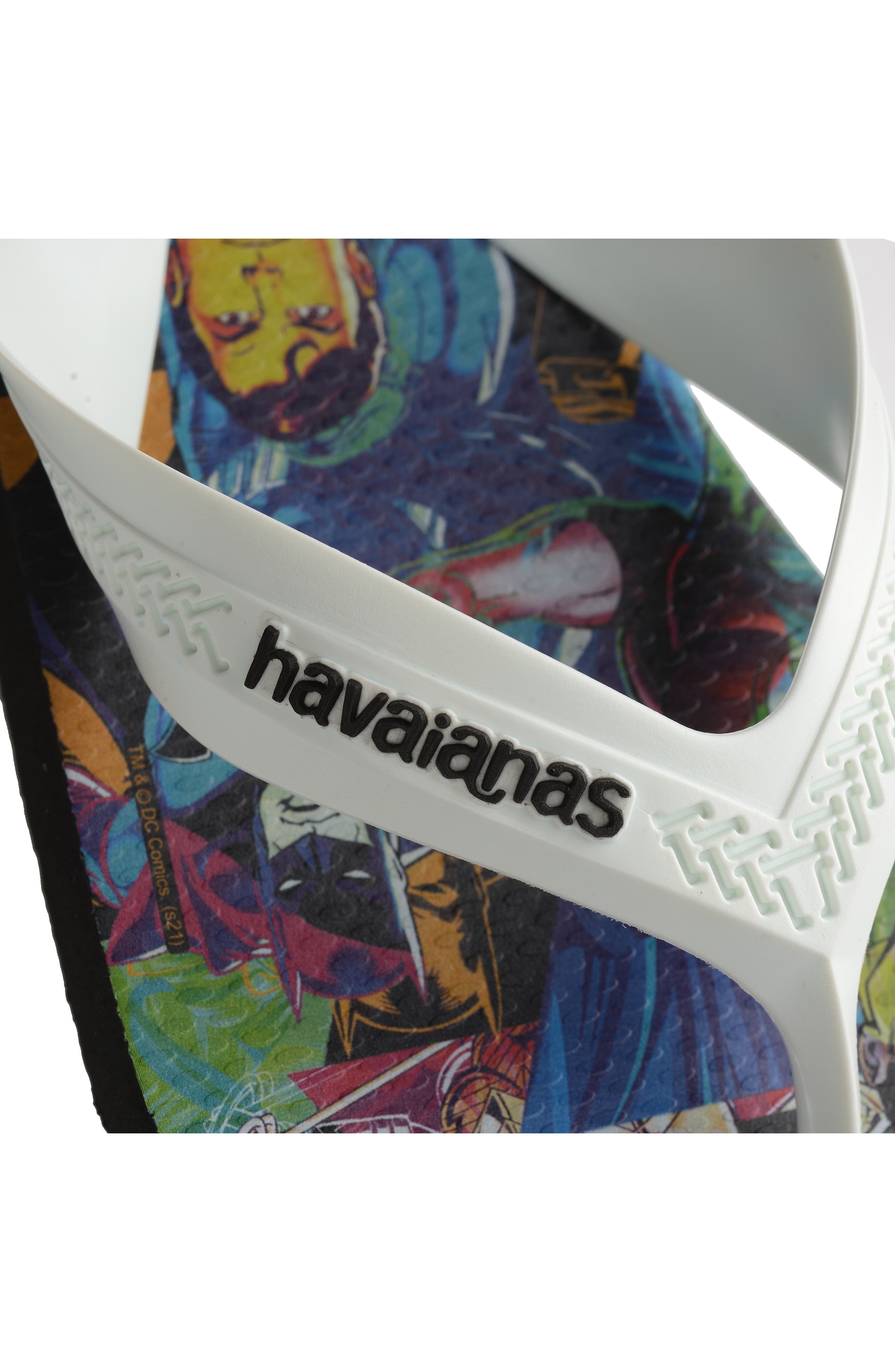 'Batman™ - Max Heroes' Flip Flop, Alternate, color, BLACK/ WHITE