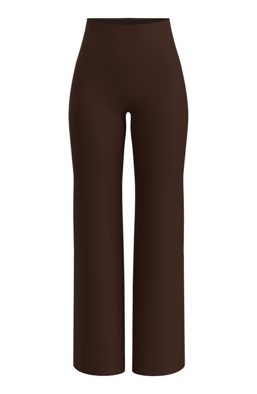 Commando Wide Leg Neoprene Leggings In Burgundy