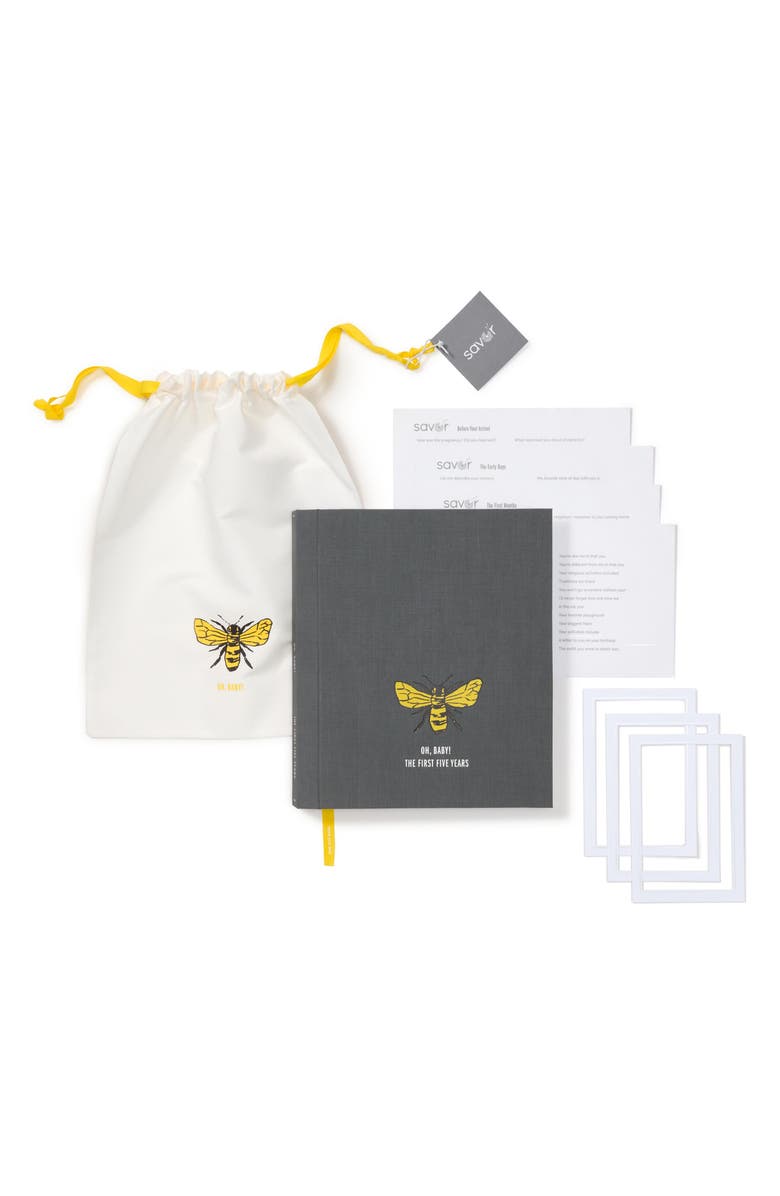 Savor Baby Memory Book, Main, color, Grey