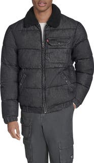 Levi's Quilted Denim Jacket with Fleece Collar