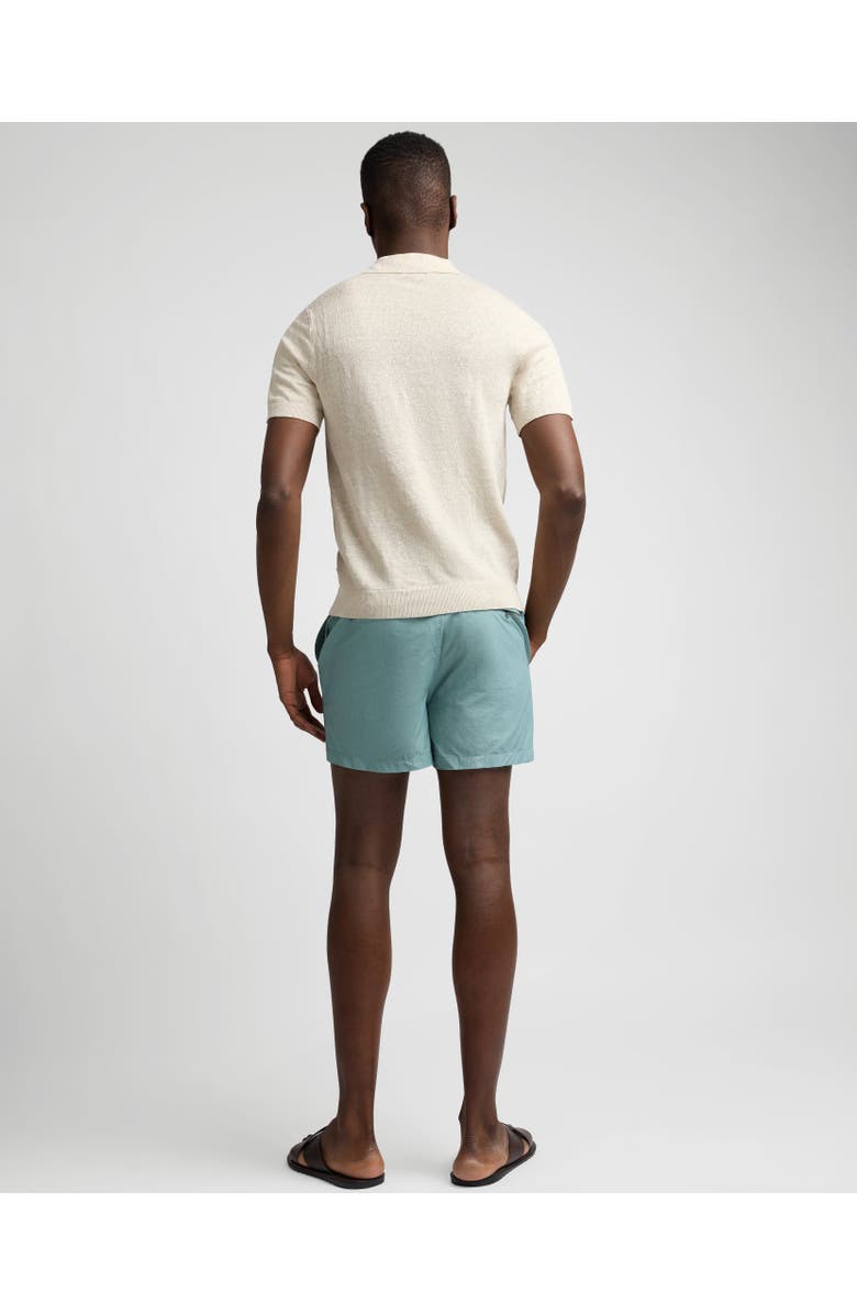 Onia Linen Johnny Collar Polo, Alternate, color, Sand