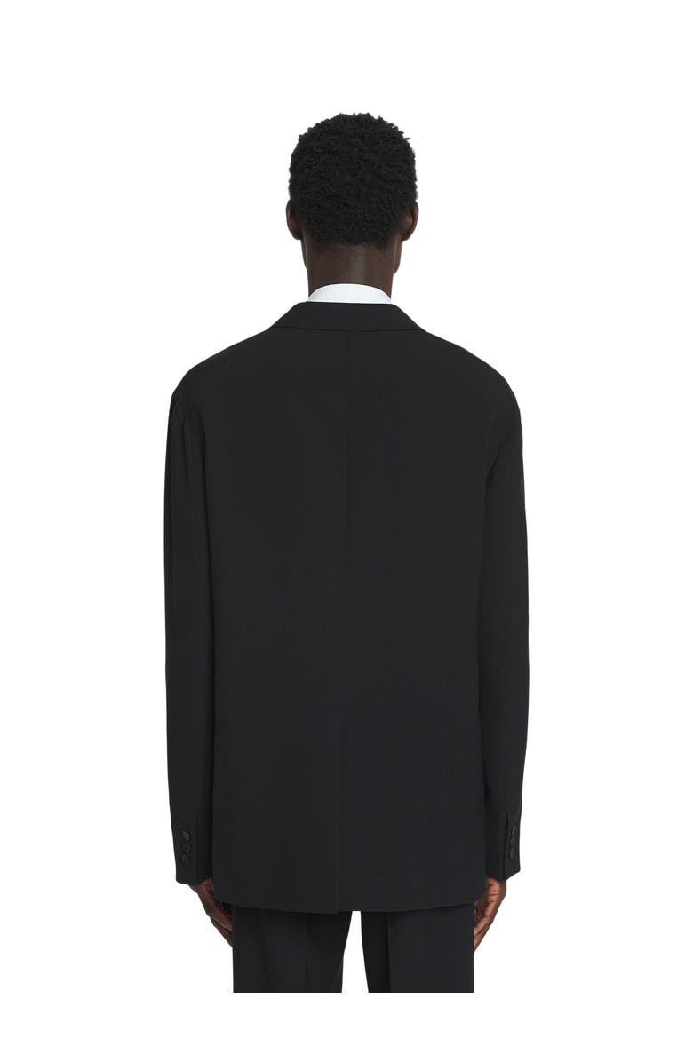 Lanvin Loose-Fitting Wool Jacket, Alternate, color, Black