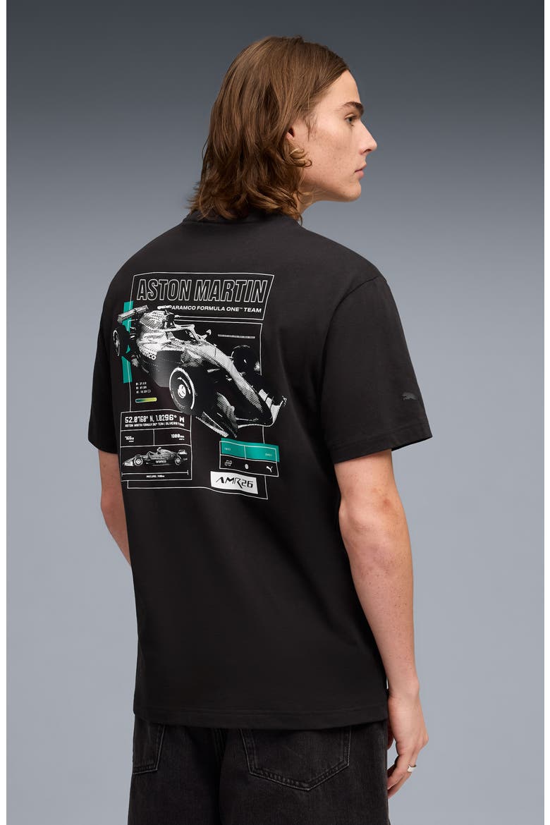 AMF1 Cotton Graphic T-Shirt, Alternate, color, PUMA BLACK