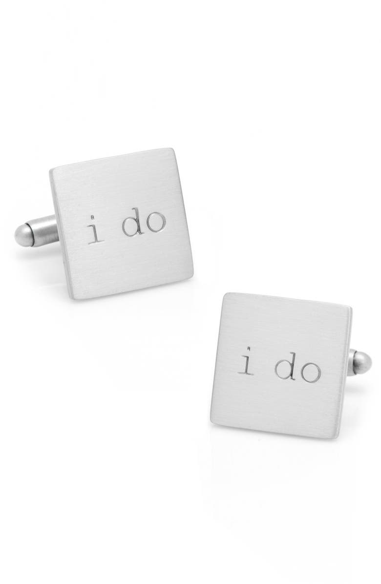 Cufflinks, Inc. 'I Do' Cuff Links, Main, color, Silver