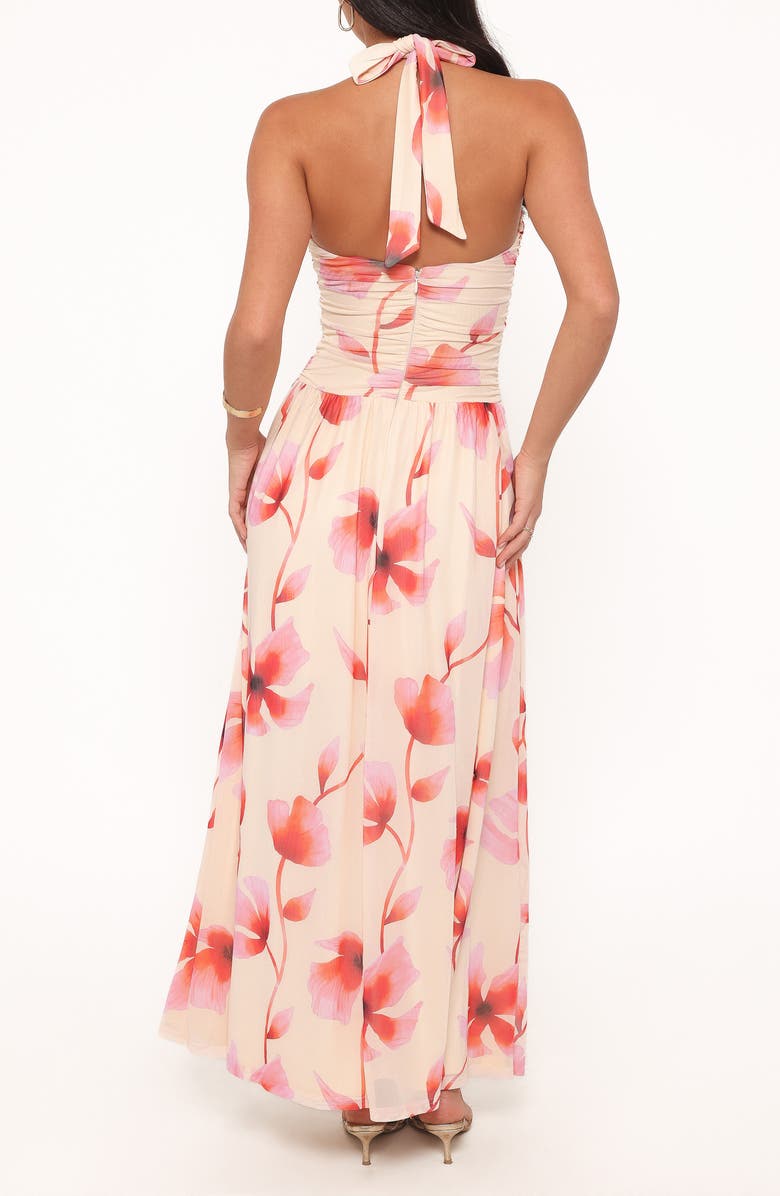 Petal & Pup Kaira Halter Neck Maxi Dress, Alternate, color, Pink Floral