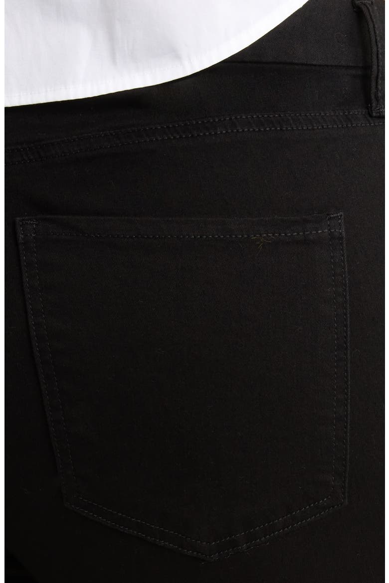 Meg Fab Ab Raw Hem High Waist Ankle Wide Leg Jeans, Alternate, color, BLACK