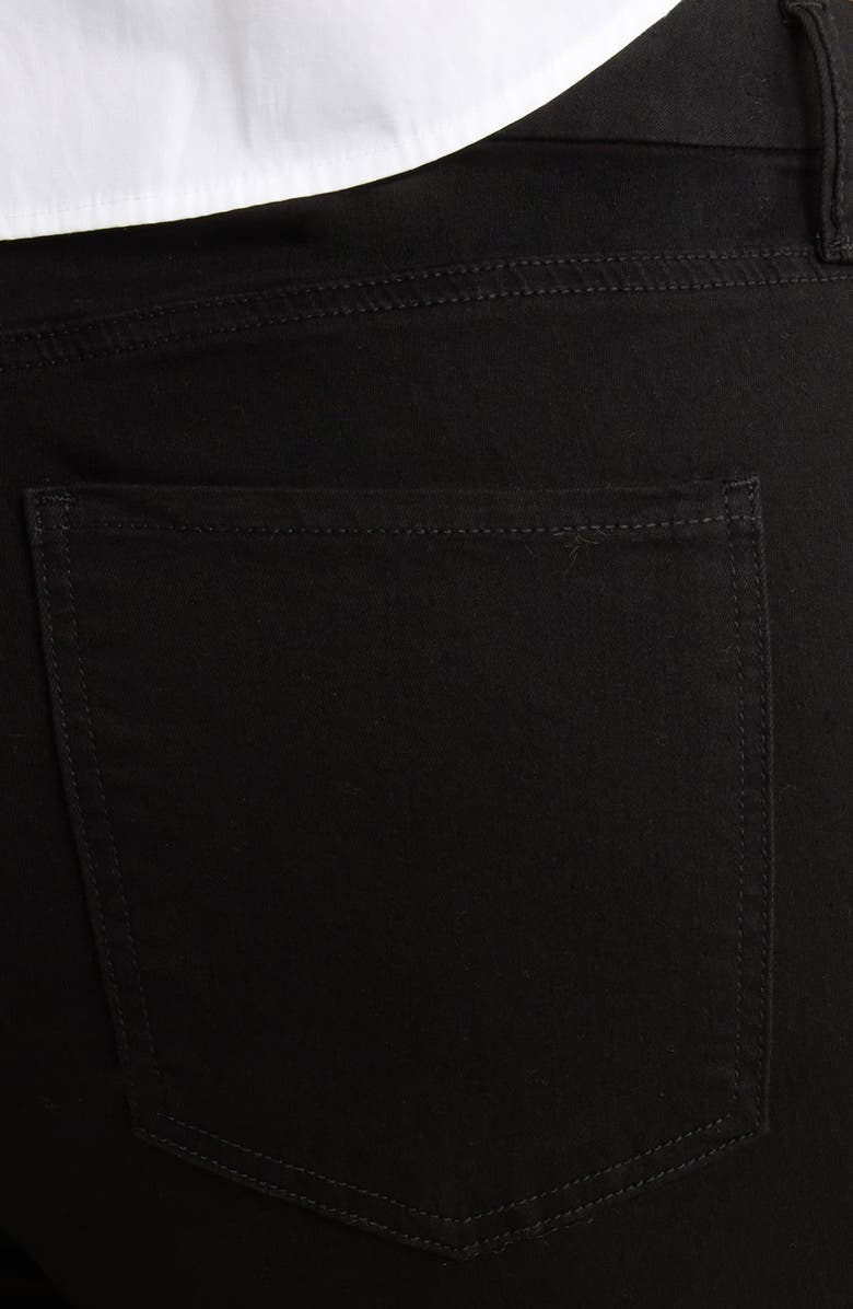 KUT from the Kloth Meg Fab Ab Raw Hem High Waist Ankle Wide Leg Jeans, Alternate, color, Black