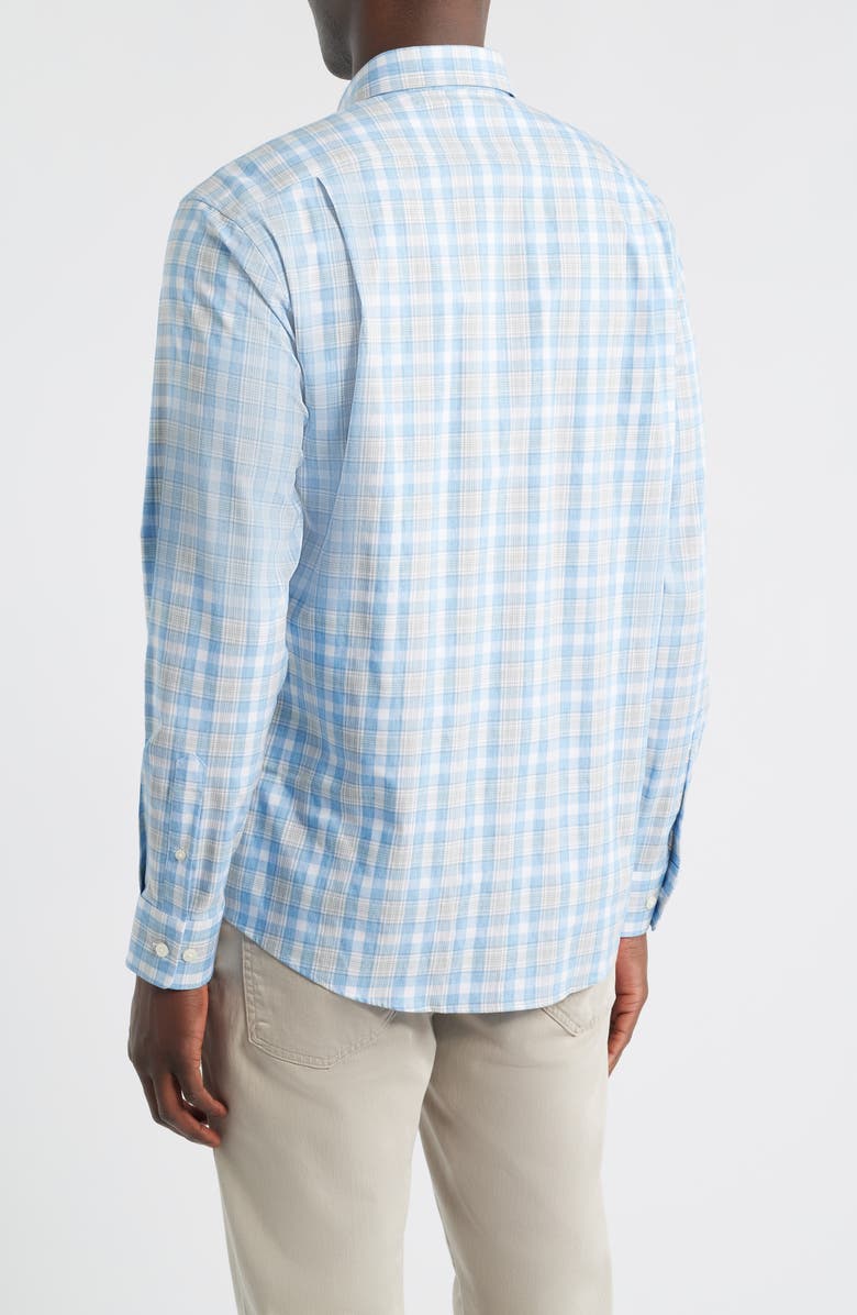 johnnie-O Jacobson Plaid Everyday Performance Button-Up Shirt, Alternate, color, Mystic