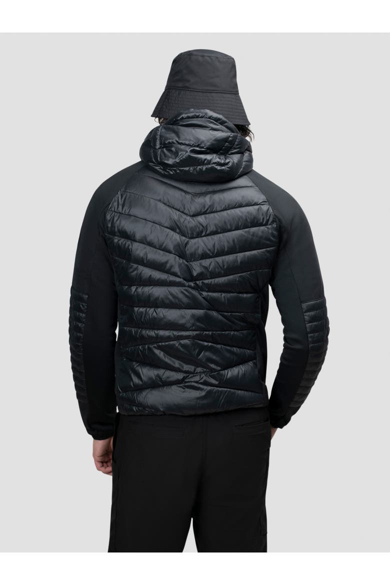 T1Tan Hybrid Hooded Jacket, Alternate, color, Black