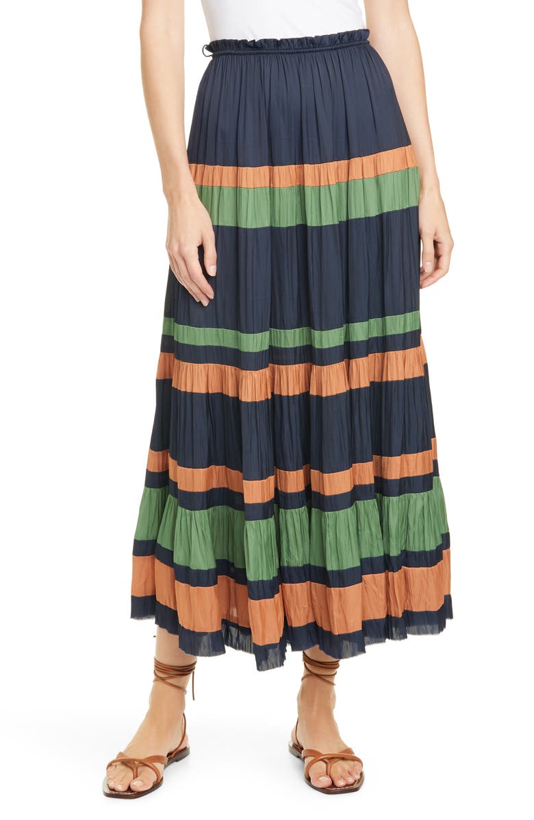 Ulla Johnson Avelina Stripe Skirt, Main, color, 