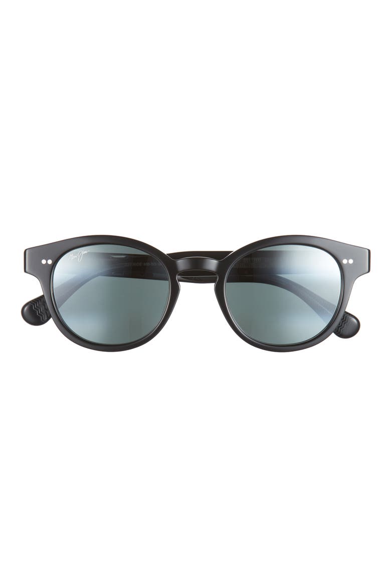 49mm Core Round Polarized Sunglasses, Main, color, BLACK BLACK GREY