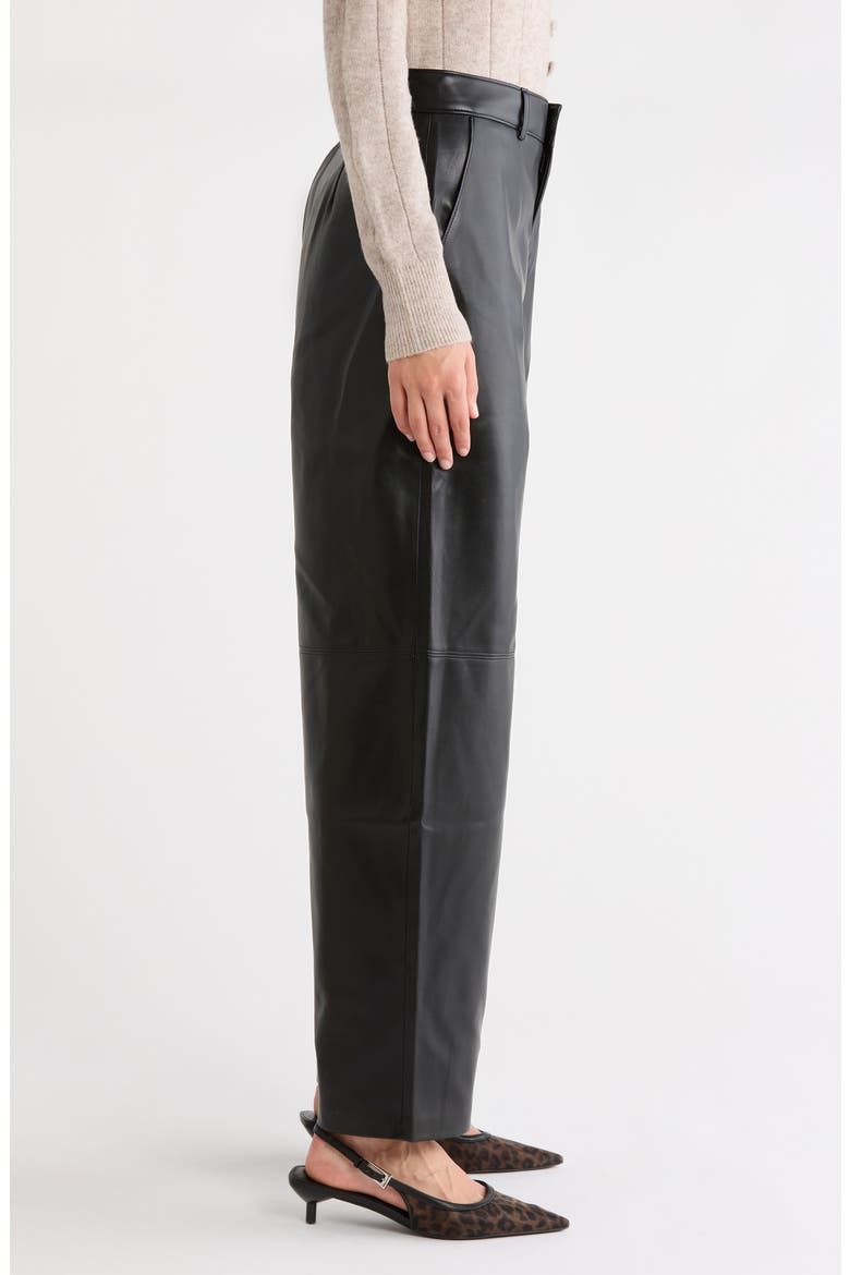 Orlena Faux Leather Pants, Alternate, color, BLACK