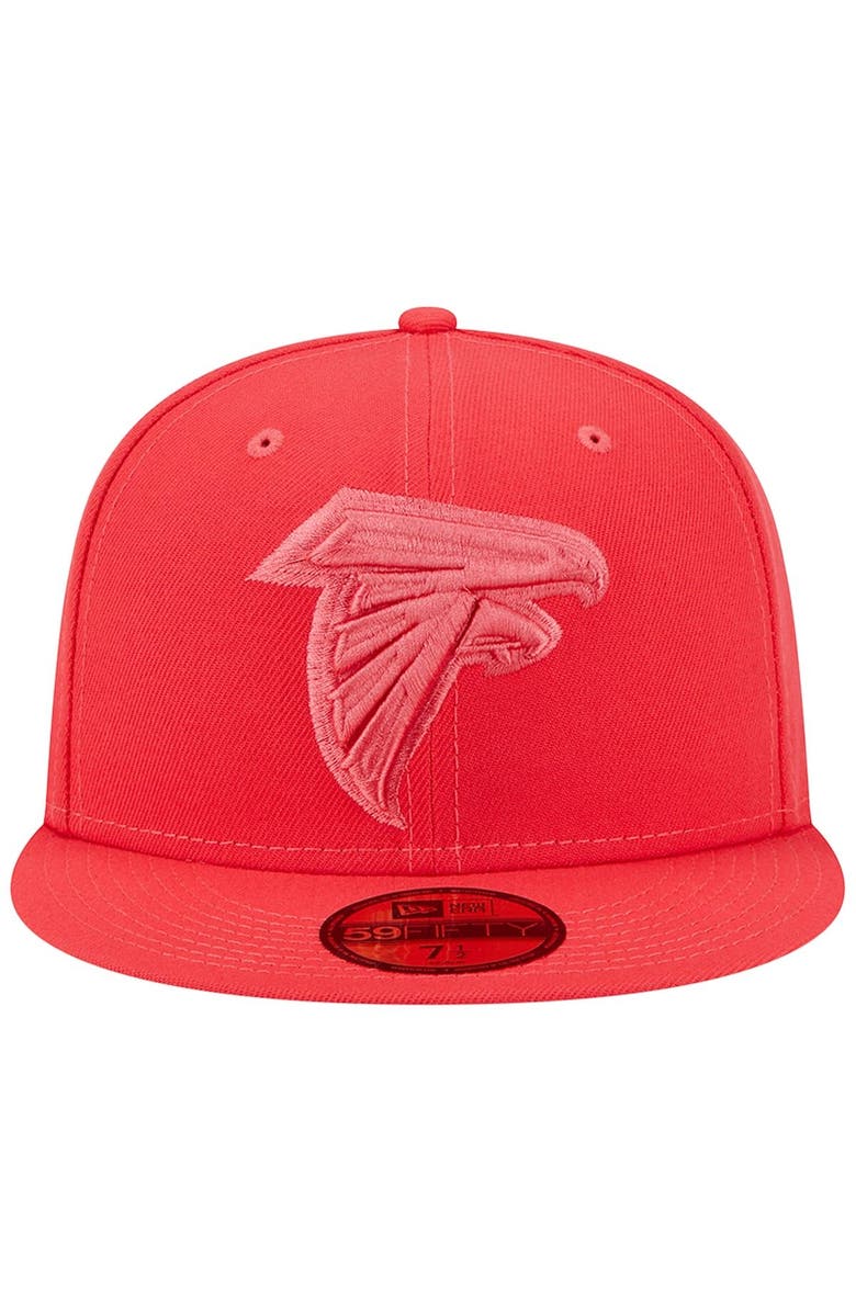 New Era Men's New Era Red Atlanta Falcons Color Pack Brights 59FIFTY Fitted Hat, Alternate, color,