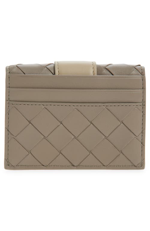 Bottega Veneta Small Tag Intrecciato Leather Bifold Wallet In Brown