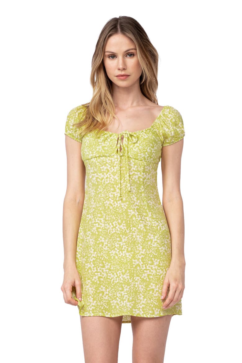Cap Sleeve Minidress, Alternate, color, LIGHT GREEN