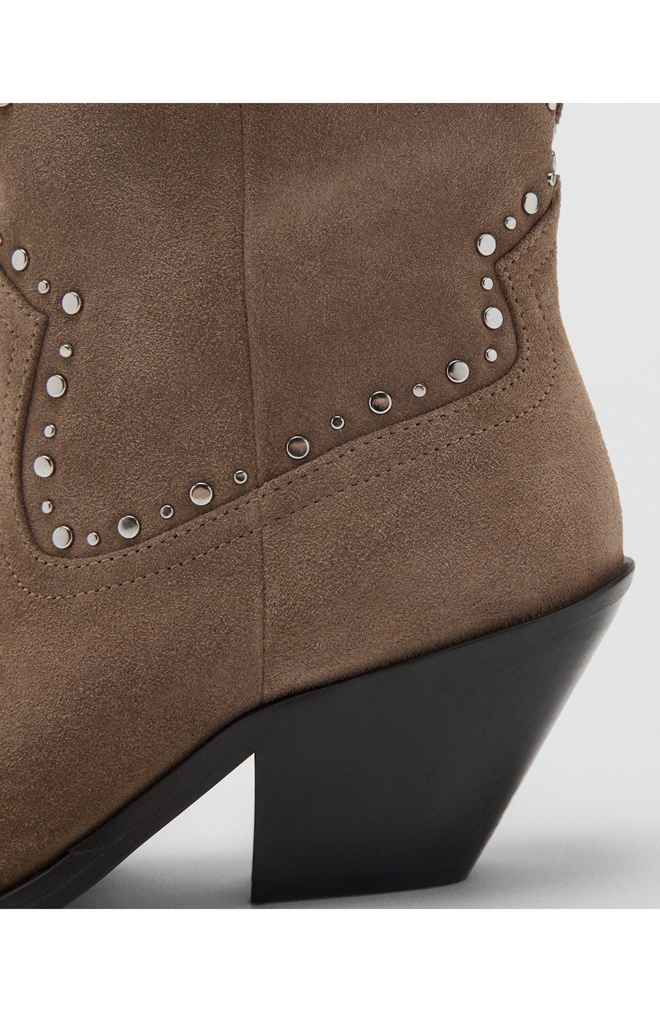 MANGO Pointed Toe Western Boot, Alternate, color, Sand