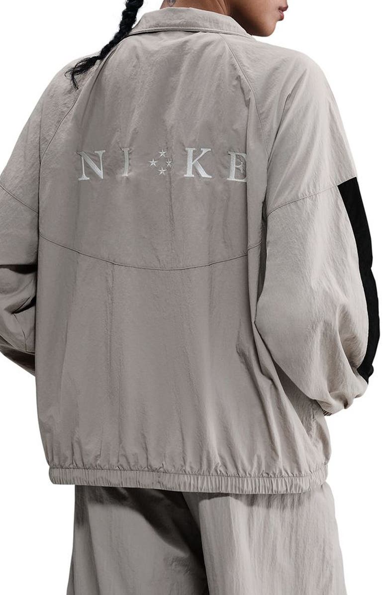 Nike Sportswear Oversize Jacket, Alternate, color, College Grey/ Black/ Sail