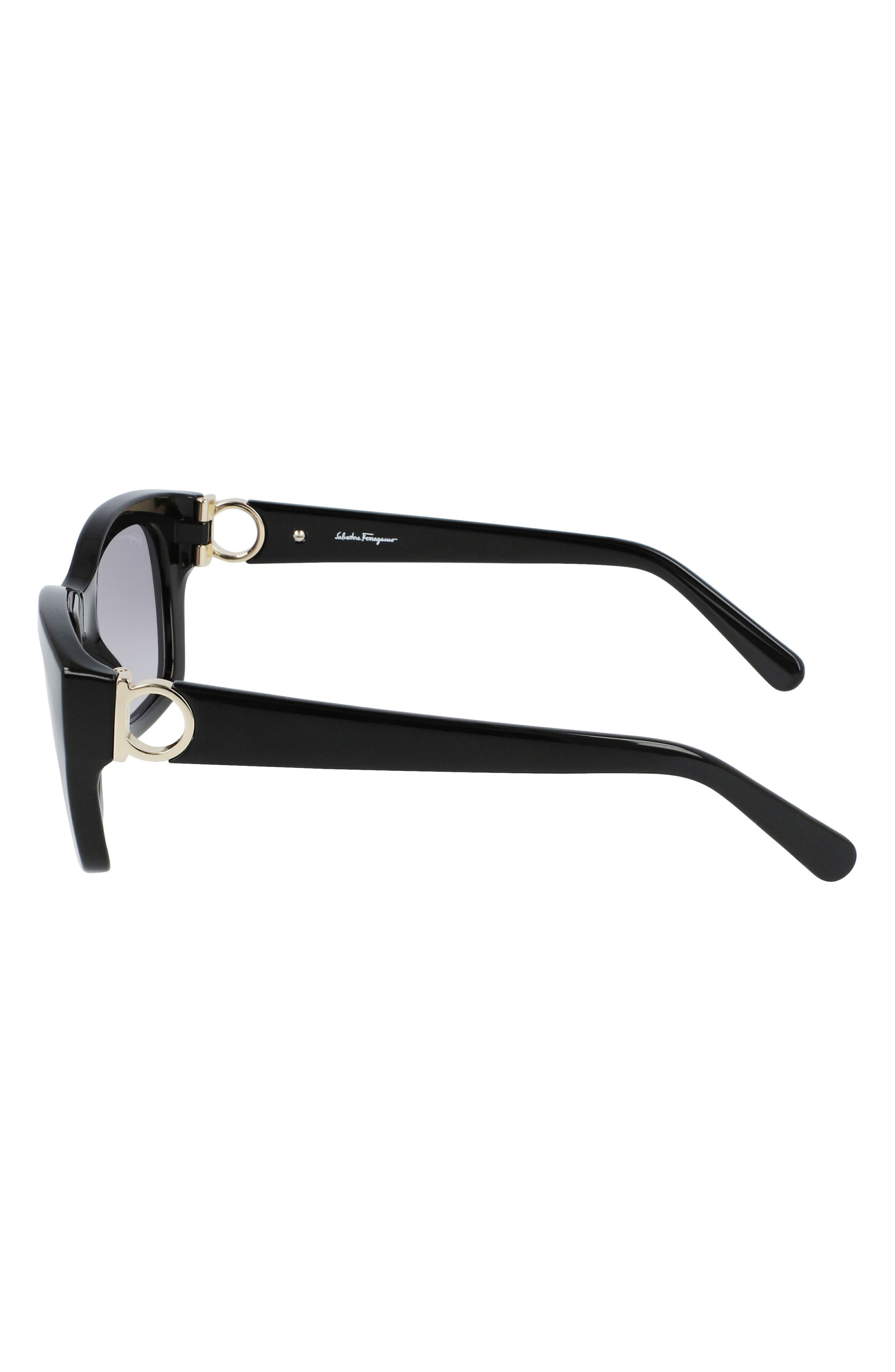 Salvatore Ferragamo Black 53mm Oversized Sunglasses Salvatore Ferragamo Oversized Black Sunglasses for Women for  main image 3
