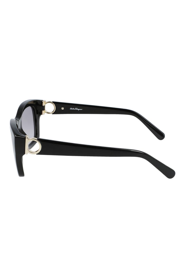 53mm Rectangular Sunglasses, Alternate, color, BLACK/ GREY