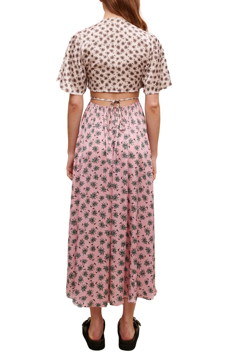 maje Ralmier Cutout Dress, Alternate, color, Mix Palm Pink