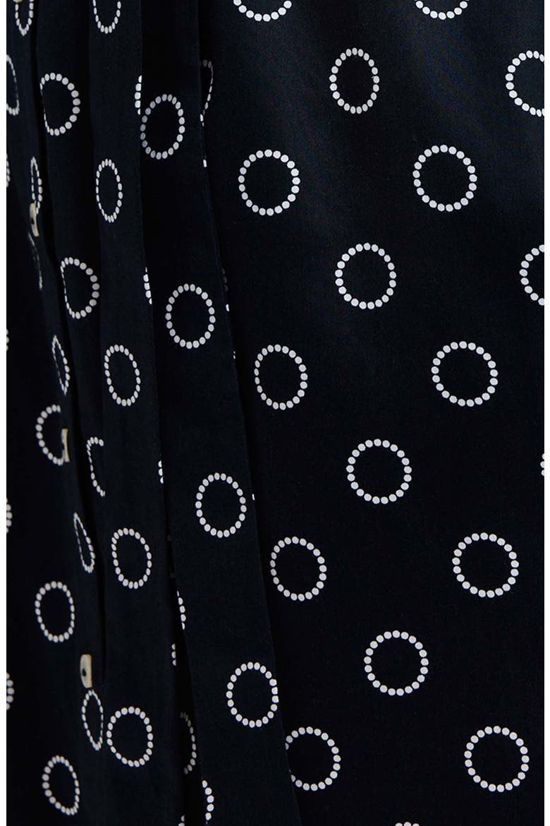Esther Circle Print Cotton Shirtdress, Alternate, color, BLACK/ WHITE